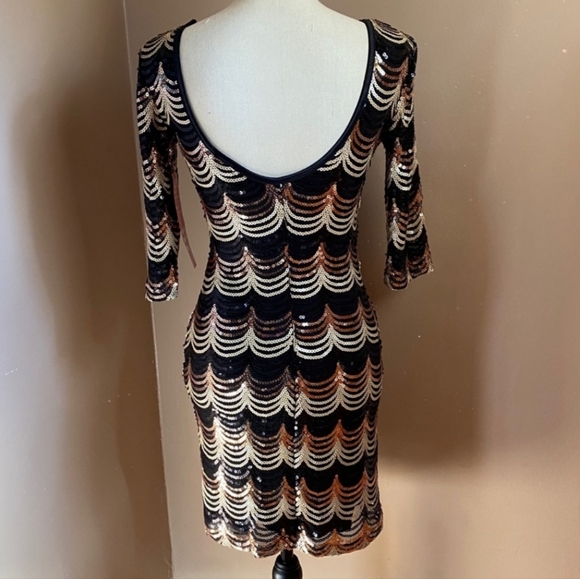 NWOT Crystal Doll sequin dress - Picture 3 of 6